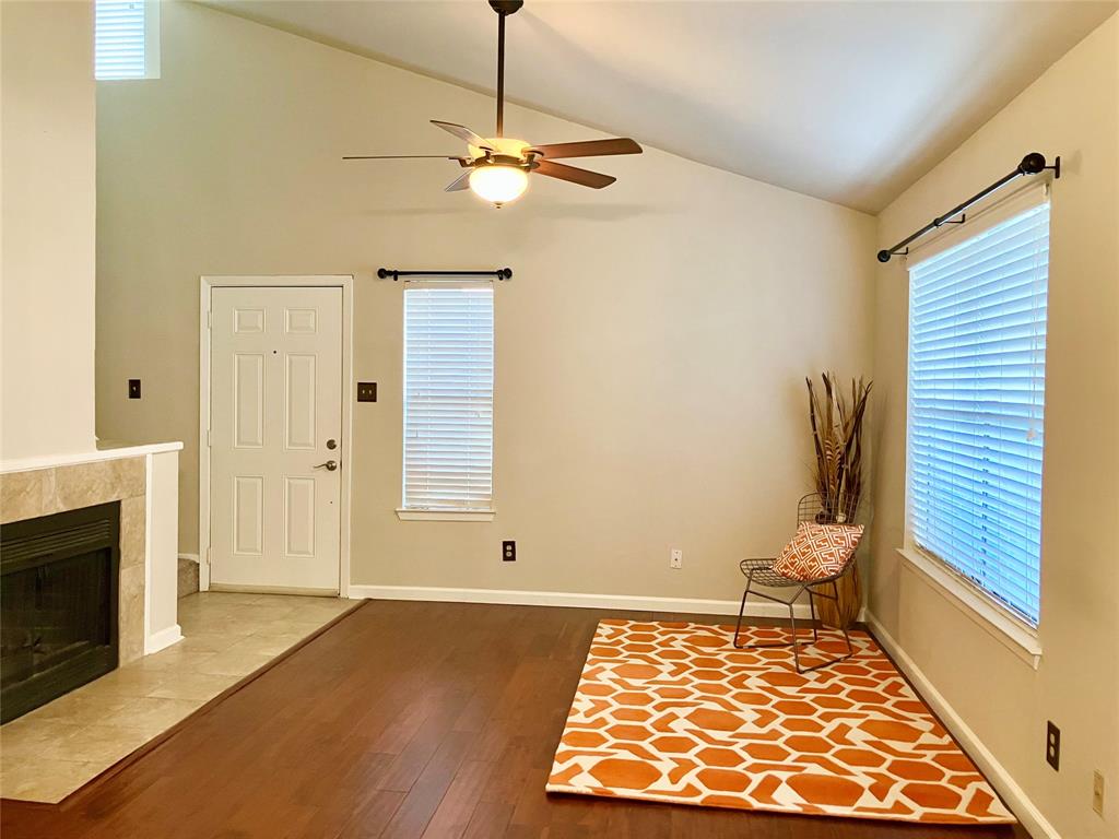 Premier, Pool-facing 2 bedroom 2 baths residence in Gated community by Trinity Trails, Whole Foods, and Country Day school. A full suite downstairs and another full suite upstairs is ideal for privacy. Updated with hardy commercial granite, cabinetry, faucets, matching light fixtures, luxe Kohler toilets, and a new electrical panel. ALL appliances (even washer and dryer) are included (in present condition). HOA conveniently covers exterior (roof, siding), water, sewer, trash, landscaping, making it easy to lock and go or enjoy a relaxing lifestyle, plus it saves you money on insurance. Enjoy the pool view from your living room next to the cozy fireplace. Soak in warm sunshine in your brand new private patio (brand new patio enclosure in January 2026). The pool is transquil. Trinity Trails are directly next to this gated community. Are you going to miss out on good times? Own your paradise before spring market buyers outbid you. Make your offer today! Quick closing is available for qualified buyers. Don't have a proven income? Consider using DSCR mortgage.