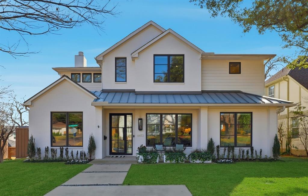 Built in 2019 and perfectly positioned on a desirable corner lot within walking distance to Lakewood Elementary, this refined residence blends timeless elegance with modern livability. Designed with both everyday comfort and effortless entertaining in mind, the thoughtful floor plan offers multiple living areas, including a private downstairs office and an upstairs game room with custom built-in cabinetry. At the heart of the home, the open-concept living and kitchen space is filled with natural light and crafted for connection. The kitchen is as beautiful as it is functional, featuring an inviting eat-in breakfast area, top-of-the-line appliances with a built-in refrigerator, striking quartzite countertops, and an oversized pantry complete with an adjacent homework nook—perfect for busy households. The primary suite is a true retreat, offering generous space with a sitting area and a spa-inspired ensuite bath. Highlights include a luxurious soaking tub, an expansive standalone shower, dual vanities with quartzite countertops, and a custom-designed closet system. Additional amenities include front and back staircases for added convenience, a well-appointed laundry room with built-in cabinetry and sink, plenty of storage and an attached two-car garage. Outdoors, the covered patio provides a serene extension of the living space, complete with a fireplace and ceiling fan—ideal for year-round enjoyment. This exceptional home delivers elevated design, thoughtful functionality, and an unbeatable Lakewood lifestyle.