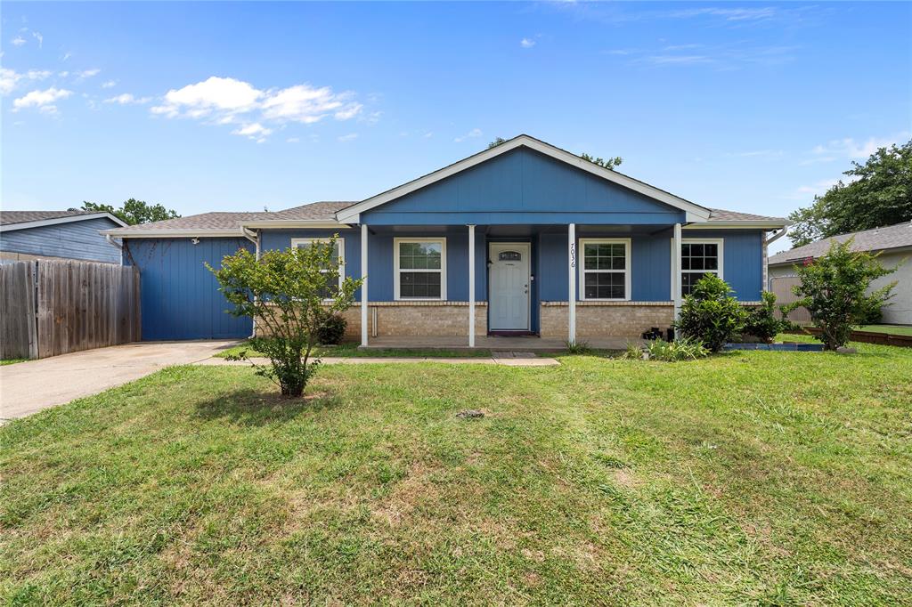 Enjoy comfort, convenience, and value in this inviting home located in an established Fort Worth neighborhood with no HOA. Situated directly across from a neighborhood park and green space with mature trees, walking paths, and playground areas, this property offers outdoor recreation just steps from your front door. Inside, the open living, dining, and kitchen areas create a functional layout for everyday living and entertaining. The kitchen features white cabinetry, generous workspace, a double-basin sink, and a movable island-style table that provides flexible prep, dining, or gathering space. The primary suite offers generous space, while additional features include hard-surface flooring through much of the home, an indoor utility area, and a fenced backyard with patio space. Major updates include a roof replaced in 2022, HVAC replaced in 2021, and water heater replaced in 2019. Conveniently located near shopping, dining, schools, and major commuter routes, this move-in-ready home offers comfort, convenience, and long-term value.