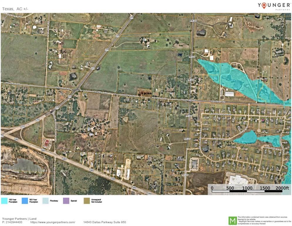 Both commercial and residential development are exploding within 3 miles of this property.  377, 380 (University), and Fishtrap Rd. all provide outstanding access to numerous new amenities within the surrounding developments.  The intersection of 380 and 377 is just .5 miles southwest of this property and there are major developments already in various stages of the entitlement process at that location.  Crossroads is 15 minutes from Denton and 15 minutes from Frisco and Prosper.  
This C1,C2 zoned 1.9 acres has 385 feet of frontage on Fishtrap Rd.  Fishtrap is a significant east west arterial spanning from Crossroads to Providence Village and Little Elm – all four cities full of brand new residential subdivisions.  The property is within Aubrey ISD, water onsite through Mustang SUD, and electricity is on property.