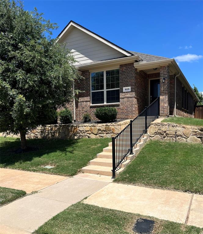 One level living! When you arrive at this home you will notice the stylish brick exterior with stone retaining wall. Don’t miss this beauty with a BRAND NEW ROOF and GUTTERS!

Just inside you will find an open floor plan, kitchen features granite counter tops, stainless appliances added lighting. Just beyond the dedicated eat-in dining space, is a serene covered patio built for relaxing. Screen door an extra.

In the spacious master bedroom you’ll find a chandelier with hidden ceiling fan and an en-suite bathroom with soaker tub, shower, upgraded light fixture and faucets, double sinks, a separate toilet area and nice sized walk-in closet. The second bedroom is fully functional in size with a French door closet. The third bedroom has large windows, natural light and can easily double as a home office. The two secondary bedrooms share the second full bathroom which has a standard tub-shower combo, linen closet, upgraded light fixture, and faucet.The community has its own pool and park and the community is close to schools and shopping!  Extras: builder designed tech features that control your thermostat, ring camera and lighting using apps or voice.