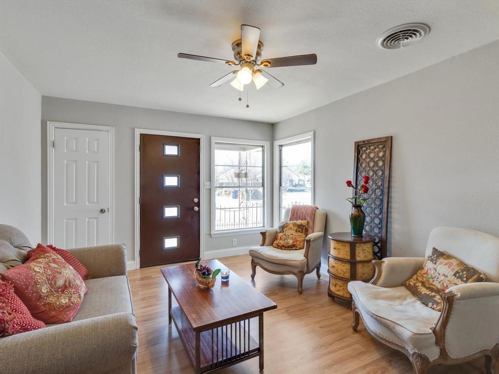 Conveniently located just minutes from I-35 and downtown Sanger, this home offers the space and flexibility to fit a variety of needs. With approximately 1,825 square feet, the layout includes 4 bedrooms and 2 baths, or can easily function as a 3-bedroom home with a dedicated office featuring its own exterior entrance. The garage conversion provides additional living space, while the corner lot offers plenty of room for a future garage, workshop, play area, or outdoor entertaining space. Kitchen appliances, washer, and dryer will convey with the property. Whether you're looking for extra room to spread out or a flexible floor plan that can adapt to your lifestyle, this home is full of potential. Buyer and Buyer's Agent to verify all information, including square footage, schools, and property details.