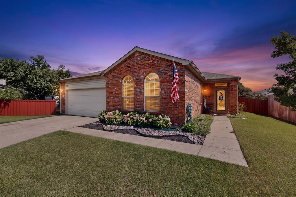 Nestled on a quiet cul de sac with no thru traffic, this spacious 3 BDDRM, 2 BA, home offers beautiful updates and privacy. One of the true highlights is the Texas-sized backyard with a storage shed. Set on a .21 acre lot, the outdoor space feels like an extension of the home. This charming one-story home offers a bright and open floor plan designed for comfortable living and easy entertaining. The inviting family room is centered around a cozy fireplace and filled with natural light from large windows overlooking the peaceful backyard. The kitchen is beautifully appointed with granite countertops, custom cabinetry, stainless steel appliances and a functional layout that flows seamlessly into the living and dining areas, perfect for gathering with family or hosting friends. Garage upgraded with durable epoxy flooring, cabinets and equipped with both heating and air conditioning for year-round comfort and functionality. The HOA features a pool, playground, Basket Ball court and walking parks. Highly rated schools, convenient to shopping & dining. Make this house your home!