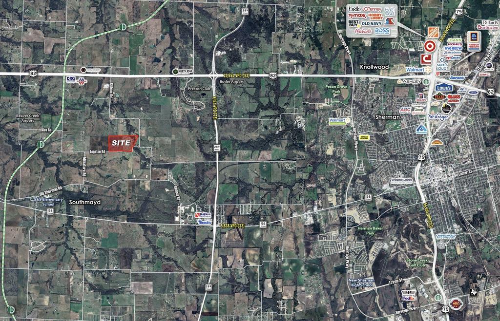 Large acreage tract located directly in the northern Dallas growth corridor, just outside the rapidly expanding city of Sherman, where continued population growth and economic investment are driving strong demand. Positioned between Preston Rd and the future Dallas North Tollway extension. The property benefits from close proximity to Sherman’s fast-growing semiconductor and advanced manufacturing hub, supporting long-term demand from industrial growth, workforce expansion, and regional investment. Potential uses include buy & hold, residential, mixed-use, industrial-support development. This acreage is situated partially in the ETJ of Sherman with approximately 3,917 feet of frontage on Logston Rd. A mixture of cropland and pastureland with trees, creek, large pond and small ponds. House and barn recently removed from property, decreasing property tax liability. Highly developable topography. Seller Financing is available. Informational Brochure available upon request.