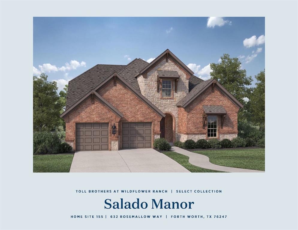 MLS# 21260638 - Built by Toll Brothers - Aug 2026 completion! ~ The Salado's inviting porch and extended foyer with tray ceiling reveal the expansive great room and casual dining area, with views to the desirable covered patio beyond. The well-appointed kitchen is complete with a large center island with breakfast bar, plenty of counter and cabinet space, and huge walk-in pantry. The serene primary bedroom suite is highlighted by a graceful tray ceiling, gigantic walk-in closet, and deluxe primary bath with dual vanities, large soaking tub, luxe shower, linen storage, and private water closet. Central to a generous loft, secondary bedrooms feature sizable closets and shared hall bath with dual separate vanity areas. Additional highlights include a bedroom suite with closet and private bath off the foyer, spacious office, convenient powder room and everyday entry, centrally located laundry, and additional storage.