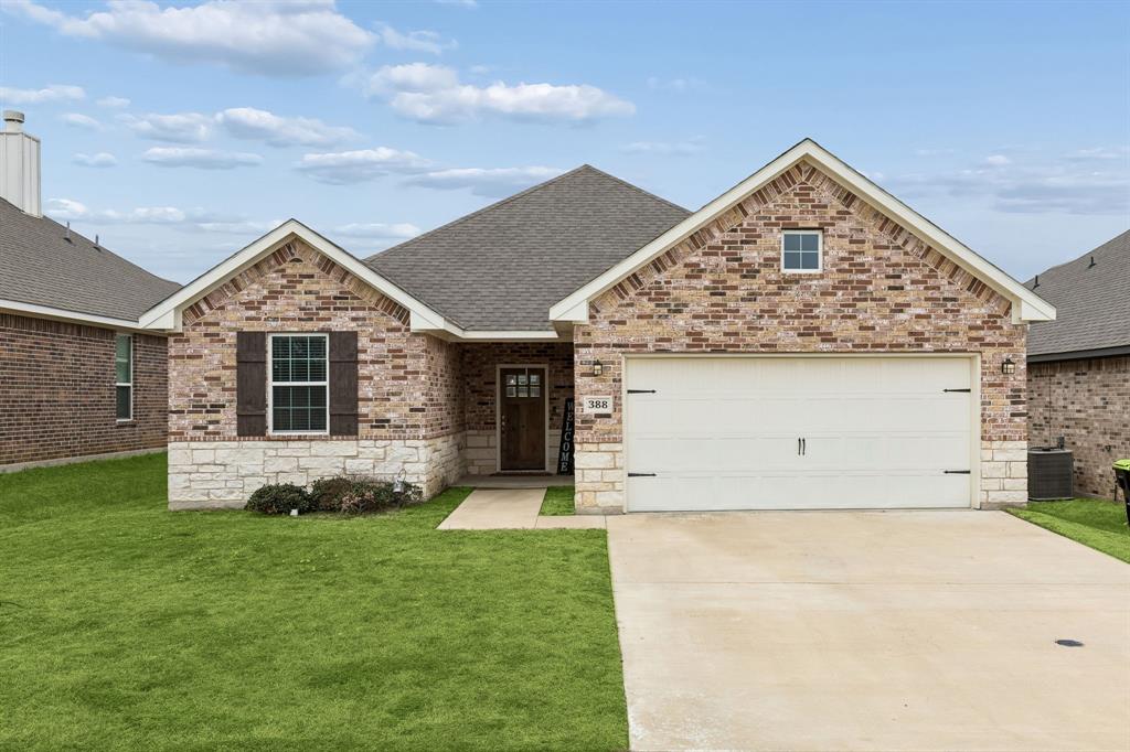 Welcome home to this charming newer-build nestled in a quiet, family-friendly neighborhood within Pilot Point ISD. Offering 3 bedrooms, 2 bathrooms, and a 2-car garage across 1,500 square feet, this home was designed with comfort and everyday living in mind.
The spacious kitchen is the heart of the home, featuring beautiful quartz countertops, abundant cabinet space, and plenty of room for gathering around the table. The open layout flows seamlessly into the living area, creating the perfect space for movie nights, holidays, and making lasting memories.
The private primary suite offers a peaceful retreat, complete with a stylish barn door leading into a generously sized master bath — a perfect place to unwind at the end of the day. Step outside to enjoy the covered patio and nice-sized backyard, ideal for kids to play, pets to roam, or hosting weekend barbecues with friends and family. With modern finishes, thoughtful design, and a warm neighborhood feel, this home offers the perfect place to put down roots and grow.