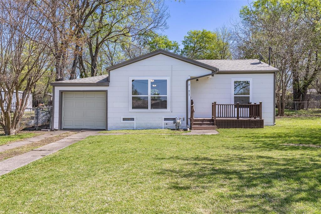 Welcome to 417 N. Burdette in Sherman, TX — a beautifully remodeled 3-bedroom, 1-bath home full of charm and modern updates, located on a rare double lot in a quiet, established neighborhood. Inside, the home has been extensively updated while preserving its character. Original 80-year- old hardwood floors have been professionally refinished and stained a rich dark walnut in the primary bedroom, living room, and kitchen. The interior also features fresh paint throughout, new interior doors and hardware, and new ceiling fans. The updated kitchen includes freshly painted cabinetry with new cabinet door fronts, butcher block counters, a stylish backsplash, and a new sink and faucet. The bathroom has been fully remodeled with new tile, updated fixtures, and a newly added shower and bathtub combination. Two additional bedrooms feature brand new carpet and padding.
Outside, the large double lot provides space to expand, build a workshop, or create your ideal backyard retreat. Mature trees provide shade and privacy, and a 16x20 concrete pad is already in place for a future shop or shed. Major recent updates include a new roof (2023), fresh exterior paint (2023), new front porch (2023), new HVAC system (2024), and a new water heater (2024). Move-in ready and full of updates — schedule your showing today.