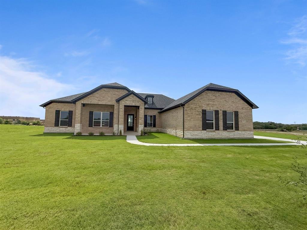 Brand-New Construction with 2-10 Home Warranty & $15,000 Toward Closing Costs! Welcome to this beautifully designed single-story home in Calhoun Acres, a growing community on the outskirts of DFW in Azle. Situated on a spacious one-acre lot and conveniently located just 25 minutes from Fort Worth, directly across from Silver Creek Elementary, this home offers the perfect blend of comfort, style, and convenience.
Featuring a desirable split-bedroom layout, this thoughtfully crafted home includes 4 spacious bedrooms and 3.5 bathrooms, providing plenty of room for family and guests. The open-concept floor plan seamlessly connects the eat-in kitchen—complete with a pantry—to the inviting living room highlighted by a cozy electric fireplace, creating an ideal space for both everyday living and entertaining. Additional features include a dedicated dining area, generous walk-in closets, smart home capabilities, and a beautiful mix of carpet, ceramic tile, and wood flooring throughout. Central heating and air conditioning ensure year-round comfort. Step outside and enjoy the privacy and freedom of your expansive one-acre homesite, along with the convenience of a 2-car garage. Best of all, there are no city taxes and no HOA, helping you save hundreds of dollars each month. With a 2-10 Home Warranty included and $15,000 in seller-paid closing cost assistance, this is an exceptional opportunity to own a brand-new home in one of Azle's newest communities. Schedule your showing today!