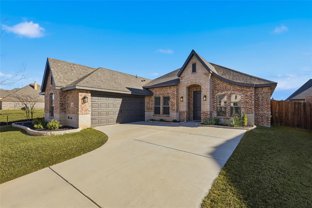 Beautiful move in ready home located in Joshua. This impress home features Open Concept living and kitchen area with a large island and beautiful cabinets and large pantry. The home feature lots of natural light and having 4 bedrooms is wonderful for large family or a guest room. The master suite has impressive bathroom with 2 separate vanities and a deep tub and separate shower with large walk in closet. The master suite is large and perfect for bed plus lounging area. The 3 bedrooms are all good size and feature closets with full bathroom conveniently located in hall and is very large with 2 sinks. The neighborhood is quiet with friendly neighbors. The nights are quiet and beautiful for morning or evening walks. The home has been immaculately kept. 
Buyer verifies all ISD and dimension information