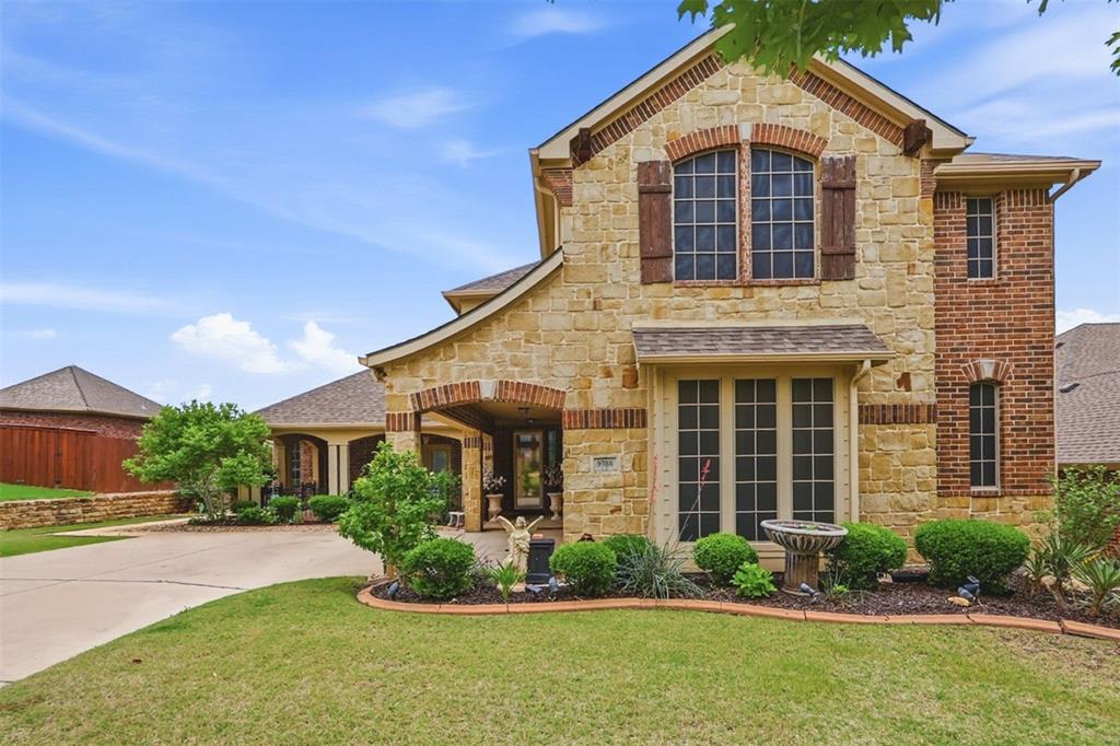 Restaged, repriced and ready for a new family! This beautiful, well-maintained home in the coveted Heritage subdivision in N. Fort Worth is situated in THE BEST area for recreation, retail & restaurants! On a quiet street sits this stunning 5 bedroom, 3 full bath home with the primary + a 2nd bedroom downstairs & 3 more bedrooms upstairs. 2 living areas,1 up, 1 down, both very spacious & separate, so family members can enjoy their own private time. Flex room downstairs can be 3rd Living, Office, Fml Dining or convert to a 6th bedroom. The XL primary has a huge en suite bath & large WIC. The stunning kitchen is the heart of this home, with island, 2nd sink, breakfast bar, eat-in kitchen, walk-in pantry & cabinetry galore. The upstairs is perfect for family members with 3 bedrooms, separate full bath and a huge living area. Bonuses in this home are the XL laundry room, an upstairs covered patio balcony, a screened in storage room off the back kitchen, a hot tub spa with gazebo, groomed blooming herb garden, a low-maintenance deck and a double front covered patio. All this & you have the best HOA amenities for Heritage: 10-acre pool complex with 7 pools, a clubhouse with a fitness center, numerous sports courts (tennis, pickleball, basketball, volleyball), + over 200 acres of parks, trails & green spaces. Keller ISD schools nearby; more shopping than you can imagine with incredible restaurants, major retail incl Costco, Super Target, HEB. See this home today, priced to sell and ready for a new family~