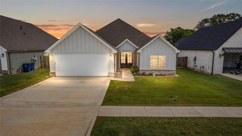 Seller is offering $5,000 in closing cost assistance, interest rate buy down, or towards any improvements wanted! Gorgeous, like-new home located in the highly sought-after Meadows East subdivision in Bullard. This property offers the perfect balance of convenience and tranquility—just minutes from town while still providing the peaceful feel of country living. Step inside to a wide-open floor plan designed for both comfort and entertaining. The spacious kitchen is a true centerpiece, featuring a massive island, state-of-the-art appliances, and plenty of room for gathering. The large living area boasts a cozy corner fireplace, with a conveniently located powder room nearby for guests. The primary suite is generously sized and features a luxurious ensuite bathroom complete with a walk-in shower, relaxing garden tub, and an oversized walk-in closet. Additional highlights include a dedicated office space and a large utility room conveniently located just off the pathway to the two-car garage—perfect for everyday functionality. Situated within the desirable Meadows East community and zoned to Bullard ISD, this home combines modern style, thoughtful layout, and an unbeatable location. Don’t miss your opportunity to own this beautiful home in one of the area’s most desirable neighborhoods!