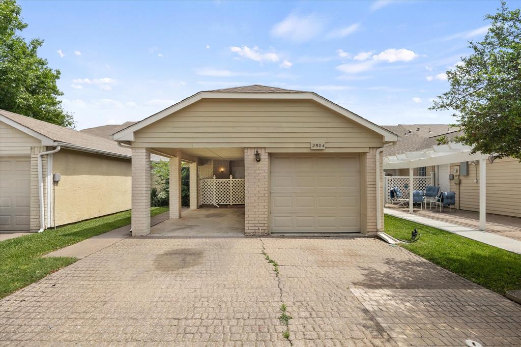 **Starter Home Rowlett**Charming and move-in ready 3-bedroom, 2-bath townhome in the established Stoney Glen community of Rowlett TX under 300k! Ideal for new homeowners or investors seeking immediate rental potential. This single-story layout offers an open-concept living space with a cozy wood-burning fireplace, vaulted ceilings, and durable flooring throughout. The kitchen is designed for both function and style, featuring granite countertops, crisp white cabinetry, built-in storage, and a breakfast bar that opens seamlessly to the main living and dining areas—perfect for everyday living or entertaining. The private primary suite includes a walk-in closet and ensuite bath with granite finishes, while two additional bedrooms provide flexibility for guests, office space, or rental income. Step outside to a fenced backyard with a covered patio—low-maintenance and ideal for relaxing or hosting. Additional highlights include a one-car garage, carport parking, and HOA-covered grounds maintenance for easy ownership. Conveniently located near major highways, shopping, dining, and local parks, this property offers both lifestyle and long-term value. This property qualifies for a lender paid 2-1 buy down for qualified buyers!
