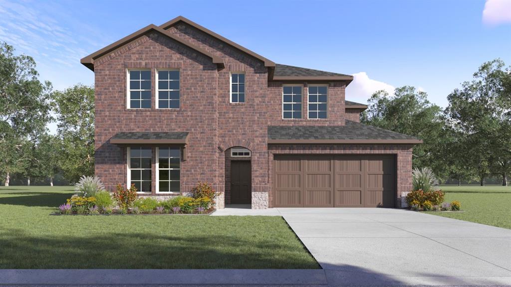 The Englewood plan in Madera by DR Horton features four bedrooms, 3 bathrooms, a spacious open-concept layout with a modern oversized kitchen and generous living area.