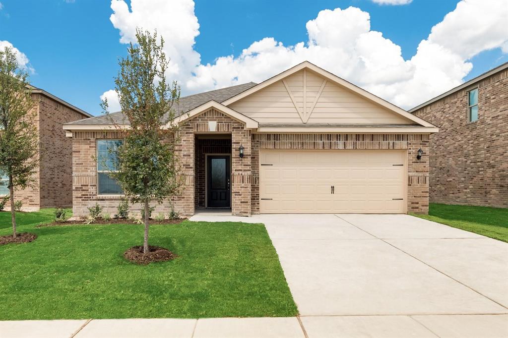 NEW HOME AVAILABLE IMMEDIATELY.  This new single level home is ready to have it's first family move in.  A spacious 4 bedroom 2 bath home with a great open floor plan.  Kitchen comes with all new appliances such as a gas range, along with microwave, dishwasher, and refrigerator.  A complete area of built in cabinets with a granite countertop island.  Secondary bedrooms are all new carpet with walk in closets.  There is a large primary bedroom that includes a primary bath with dual vanity sinks, garden tub, and separate shower.  Walking distance to the Community Pool as well as the Middle and High School.  Additionally, a 2 car garage gives ample space for your vehicle and storage.
