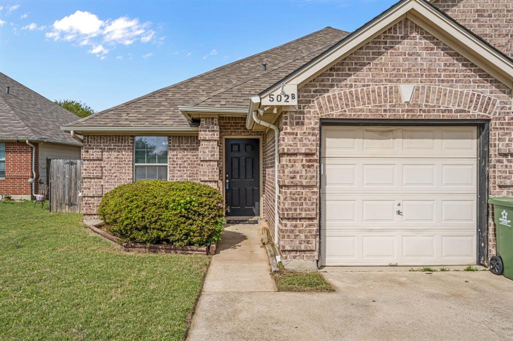 Charming and well-maintained 3 bed, 2 bath half-duplex just minutes from downtown Aubrey! Step inside to an inviting open layout with beautiful flooring and a spacious living area filled with natural light. The kitchen offers ample cabinet space and a functional layout that flows seamlessly into the dining area, perfect for everyday living or entertaining. The private primary suite features a large bedroom, dual sinks, a soaking tub, and a separate shower. Secondary bedrooms are nicely sized with great closet space. Enjoy the covered back patio overlooking a generously sized backyard, ideal for relaxing, pets, or play. Conveniently located near local shops, dining, and schools, this home is a great opportunity for first-time buyers, down-sizers, or investors!