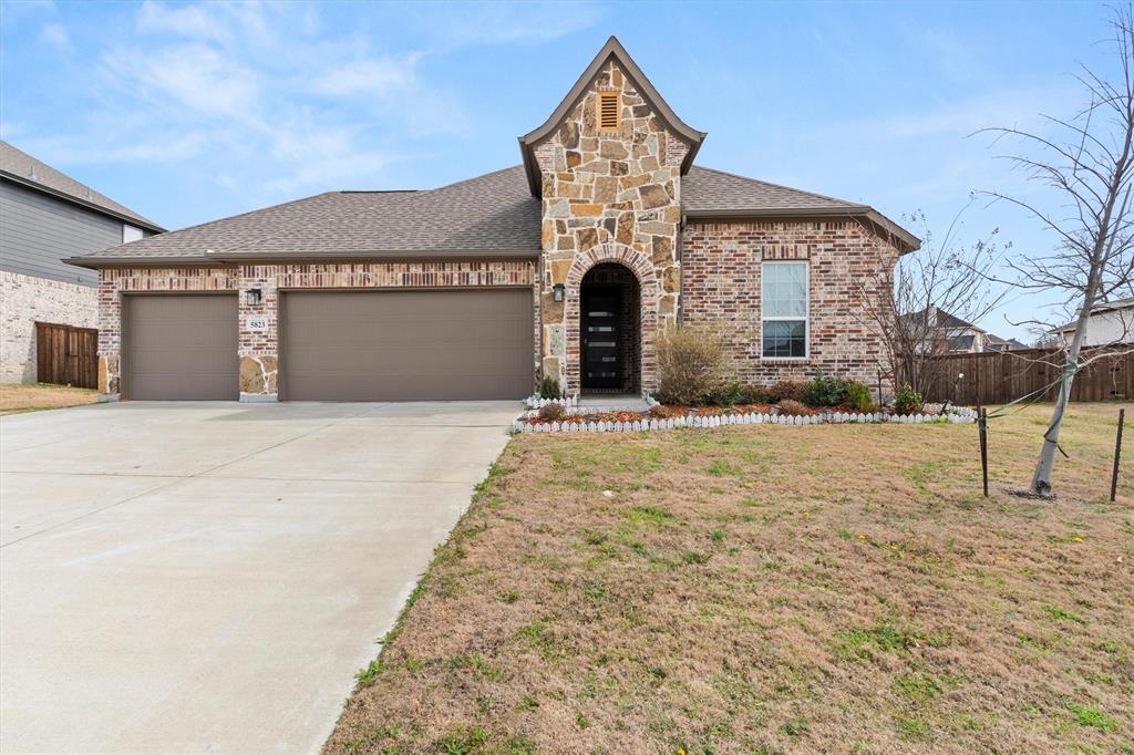 Welcome to 5823 Heatherwood Loop, this beautifully maintained home is located in the desirable city of Sachse. Positioned on an oversized lot, this property offers modern design, functional space, and room to grow. Featuring 4 spacious bedrooms, 3 full bathrooms, plus a dedicated private office, the thoughtfully designed floor plan is ideal for both everyday living and working from home. The open-concept layout seamlessly connects the kitchen, dining, and living areas, creating a bright and welcoming environment perfect for entertaining. The kitchen serves as the heart of the home with stylish cabinetry, sleek countertops, stainless steel appliances, and generous storage. Large windows allow natural light to pour in, enhancing the home’s open and airy feel. The private primary suite offers a relaxing retreat complete with an ensuite bath and ample closet space. Three additional bedrooms provide flexibility for family or guests, while the separate office provides the perfect work from home setup, study space, or flex room. A rare 3 car garage adds exceptional convenience and storage. The expansive backyard offers endless possibilities whether you envision a future pool, outdoor living space, or simply room to enjoy. Built in 2022, this move in ready home blends modern construction, comfort, and location conveniently located near parks, trails, a golf course, and shopping malls.