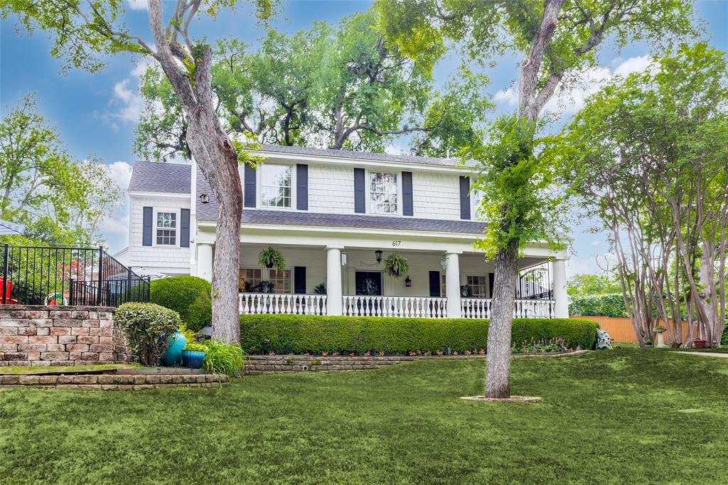 Enjoy this charming high-on-the-hill New England Colonial. Restored to perfection while keeping the charming traditional features intact. This home is perfect for the Lakewood family looking for a sizeable lot on one of the most prestigious streets in all of Lakewood. Situated on .6 of an acre of perfectly tended & landscaped terrain, there are few settings in Dallas more idyllic. The lot offers a tremendous opportunity to construct a larger home on almost .5 acres or keep its natural beauty. Views of Lakewood Country Club and Lakewood Theatre, while feeding into Lakewood Elementary. Very rare to have an onsite Mother-in-law suite and full gym while retaining such a nice and natural flow. Bay windows, and natural hardwood floors throughout. This home is perfect for entertaining with an oversized patio, huge family room, rose garden, and dog run. This is a truly special property and a Must see!