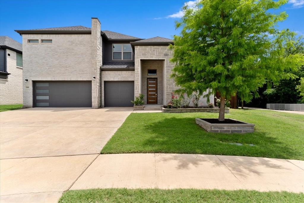 Stunning modern home on a desirable corner lot in Ridgeview Crossing, with a trail beside the property and easy access to neighborhood amenities, Jenny Preston Elementary, SH-121, and US-75. This beautifully maintained 2022-built home offers 5 bedrooms, 4.5 baths, a dedicated office, game room, media room, 3-car garage, and a bright open layout designed for comfortable everyday living and entertaining.

The first floor features soaring ceilings, abundant natural light, luxury-style hard surface flooring, and a spacious living area with a sleek linear fireplace. The open kitchen is a standout with a large island, quartz countertops, white cabinetry, gas cooktop, vent hood, built-in oven and microwave, and generous storage. The dining and living areas flow easily together, creating a great central gathering space.

The private primary suite is located downstairs and includes a spacious bedroom, dual vanities, oversized shower, and a large walk-in closet. A first-floor guest bedroom with full bath offers added convenience, along with a separate office near the entry. Upstairs includes a large game room, media room with built-in rack space, and three additional bedrooms.

Enjoy the backyard with a covered patio, mature shade tree, open grass space, and trail access nearby. The seller recently enhanced the retaining wall on the left side of the backyard for an improved look and finish. Ridgeview Crossing offers community amenities including a pool, clubhouse, playground, park, and walking trails. Move-in ready with modern finishes, great natural light, and a convenient Allen location close to schools, shopping, dining, and major highways.