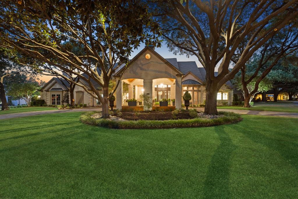 Rare opportunity to own your dream home on .51 acres in the highly desired Willow Bend Lakes. Spectacular curb appeal, natural stone circular drive, porte-cochere, gorgeous landscaping & mature trees. Grand entrance with stunning floor to ceiling Finesstra custom doors & windows greet you with natural light from the opposing wall of windows, high ceilings in foyer, coffered ceilings in formal living, hand scraped hardwoods, & beautifully lit built-ins surrounding the gas fireplace. The gourmet kitchen is complete with chic, modern finishes, quartzite countertops, 6 burner gas cooktop, double oven, antique mirrored built in fridge, farm sink, & butlers pantry. Master suite features a fireplace, sitting area, 2 water closets, 2 vanities, free standing tub, shower with 2 entries, & 2 closets. 2nd bedroom suite, den, study, & dining on first floor. Entertain in your backyard oasis with heated diving pool, bathroom, huge cabana with heaters, fireplace, full kitchen & living. Don't miss out.