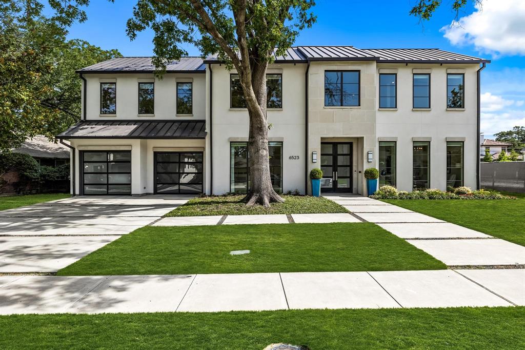 Pristine perfection in Preston Hollow! Custom built by Ellen Grasso for current owner, this home exudes quality & stylish design thru out. One is immediately captivated by the stunning entry w limestone herringbone floor, glass panel staircase, and floor to ceiling windows bathing the interior in natural light. Downstairs offers 2 liv areas, along with the main BR featuring a versatile adjacent office. The main liv area w fireplace & vaulted ceiling flows seamlessly to the open kitch w ctr island & bkft bar, gas cooktop, marble & quartz counters, and butlery. The lg main BR is a true retreat w luxurious limestone bath offering dual floating vanities & w-i closets. Upstairs reflects the same high level finish w a generous light-filled landing, dedicated study w half bath, game room w wet bar, and 3 additional BR suites w priv baths. Enjoy morning coffee or evening cocktails on the covered patio w fireplace & retractable screens. A large grassy yd & fountain completes the outdoor oasis!