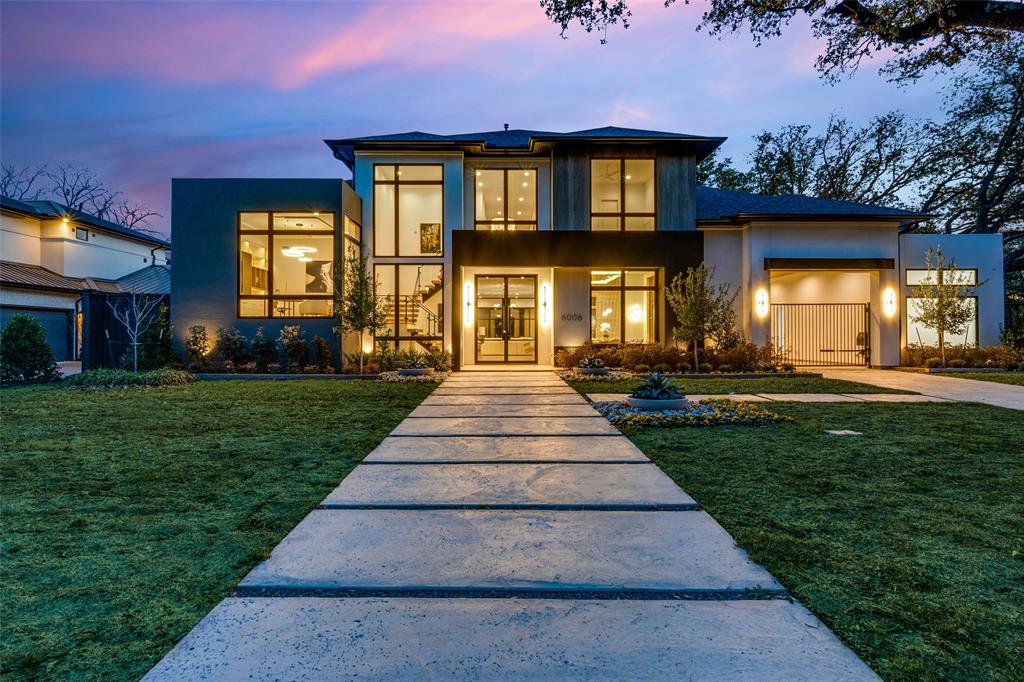 Just completed 5 CAR GARAGE Luxury Custom Transitional Modern with a POOL & Spa; BUILT FOR PRIVACY in heart of Preston Hollow! This Ron Davis Custom Home opens with double iron enter doors to floating glass staircase, showcased through two story window and elevated study at first landing.  Dining open to foyer has an exquisite glass walled temperature-controlled wine display with gold wine racks. Catering kitchen and Designers butler's pantry are works of art serving the most particular chefs.  Expansive family room with fireplace & hearth, built in shelves and geometric tile TV wall create a focal point from kitchen and morning room with views  of outdoor living with new pool & spa beyond. Chef's Dream kitchen features natural stone tops with Wolfe & Subzero Professional Series appliances, a striking Black Stone & Wood Island and geometric tile wrapped vent hood + Illuminated cabinet displays.  Master retreat is down with fireplace & built in display shelving, a Spa Bath with free standing tub, his & her vanities & large custom Wardrobe with island. Ensuite guest suite down  with views of pool.  Opulent Media Room is down. Three bedrooms upstairs; each with ensuite bathrooms and walk in closets. Upstairs is also a Large Game Room retreat with bar and giant versatile Bonus Room. Step Outside to the Covered Outdoor Entertainment & Living with gas fireplace, Outdoor Kitchen and Stained wood plank ceilings prewired for television and audio. Beautiful curb appeal with Professional landscaping in front & back and full sprinkler system. The home also comes with a Security System, Cat 5 Structural Wiring,   Zoned 16 SEER Air Conditioning Units, Elegant Plumbing Fixtures & Hardware, Architectural Shingles, Tankless Hot Water System, Large Low E Windows,  2 x 6 Frame Construction for extra R factor and breathability on exterior walls creating the s Corning Comfort Built Program for comfort and quite & energy savings plus smart features with Lutron Radio RA® Tech Center