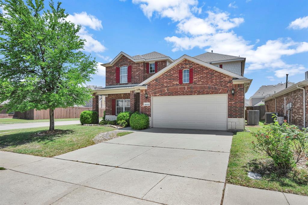 Welcome to this beautifully updated corner-lot home in the highly sought-after Chadwick Farms community, where charm, space, and functionality come together perfectly. From the inviting front porch and manicured landscaping to the thoughtfully designed interior, this move-in ready home is sure to impress from the moment you arrive. Inside, a private study enclosed with elegant French doors creates the ideal work-from-home space, while the spacious living room steals the show with soaring vaulted ceilings, a cozy gas fireplace, and a dramatic wall of windows that fills the home with natural light. The open-concept kitchen is designed for both everyday living and entertaining, featuring granite countertops, stainless steel appliances, a large island, breakfast bar seating, electric cooktop and oven, plus a sunny breakfast nook. The highly desirable floor plan offers a private downstairs primary suite along with the study, while upstairs you’ll find three generously sized secondary bedrooms and an oversized gameroom or playroom. Additional upgrades and features include updated fixtures and ceiling fans, surround sound, and sprinkler system. Step outside to the covered patio and fire-pit ready backyard, creating the perfect setup for relaxing evenings and summer gatherings. Positioned on a prime corner lot and loaded with updates this home is move in ready! NWISD
