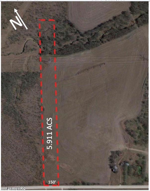 SELLER FINANCING AVAILABLE. Perfect +or-5.9 Acre Tract To Call Home And Build Your Forever Barndo Farm House. Quiet Area wCountry Living. Full Price Offer Comes wNew Water Meter. Currently NOT AgExempt. Electric Power Service Is Available Proximate To The Property.

T-Posts Are Installed Parallel, but 6ft to 10ft From Road Frontage To Mark All Tract Corners.