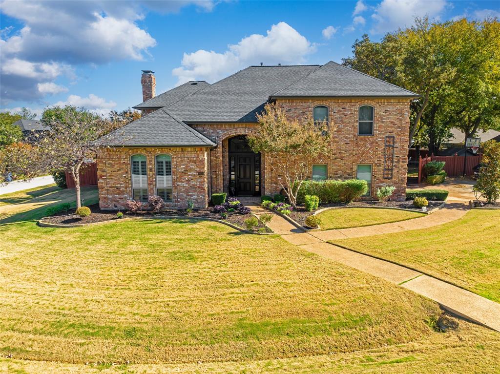 Nestled within Indian Oaks subdivision, 2014 Wanderlust offers an oversized corner lot, swimming pool, outdoor living center, spacious living areas, mature trees, and plenty of room to relax or play!  Recent updates include: LPV floors downstairs, fresh new paint, new windows, and updated lighting fixtures! Combined Living and Dining Rooms are accented with raised ceilings and plantation shutters!  Family Room is accented by a wall of windows and gas log fireplace.  Beautiful kitchen includes granite countertops, gas cooktop, double ovens, microwave, cozy breakfast nook, pantry, and beautiful views of the backyard and pool! The primary bedroom suite boost two closets, balcony, raised ceilings, separated vanities, and separate shower!  Bedrooms 3 and 4 are joined by french doors!  Hall bath has dual sinks, separate shower, and tub!  Utility Room includes sink, abundant cabinets, countertops, and half bath with shower!  Conveniently located to shopping, dining, entertainment, and more!