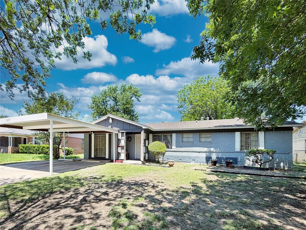 Welcome home and step inside this updated 4 bed, 2 bath single-story nestled in established Dallas neighborhood - 2243 Inca Drive. Enter through the private enclosed patio into the inviting living area featuring custom built-ins and the perfect space for artwork or a large flat-screen television. The open-concept floor plan flows seamlessly into the dining area and kitchen, creating an ideal space for entertaining. The kitchen showcases updated cabinetry, marble countertops, and stylish backsplash. The primary suite offers a private ensuite bath, creating a relaxing retreat. Secondary bedrooms are located toward the back of the home and feature spacious closets for ample storage. The converted garage provides flexibility as a fourth bedroom, second living area, or game room. Conveniently located off the kitchen hallway, the utility closet includes stackable washer and dryer hookups. Step outside to the expansive backyard and enjoy grilling on the patio, outdoor activities, dining al fresco, and the endless possibilities offered by two storage sheds. One shed features rubber flooring, making it ideal for a home gym or additional storage. The second shed includes electricity and a window unit, creating the perfect workshop, studio, or creative space. Roof replaced in 2019. Conveniently located near parks, restaurants, schools, HWY 45, I-35, and the US Veterans Affairs Department. This home offers the perfect blend of comfort, flexibility, and convenience — schedule your tour today!