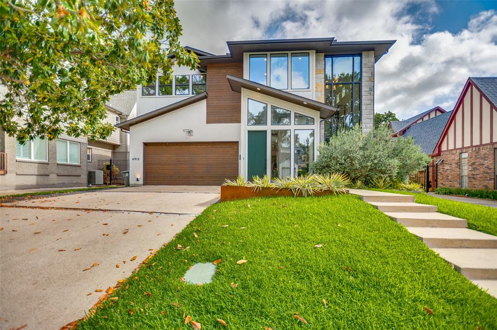 Lakewood Contemporary with four bedroom with open floorplan, study and gorgeous backyard with pool. Just minutes from White Rock Lake. This 2017 built home delivers sophisticated design, abundant natural light, and effortless indoor-outdoor living. The residence was thoughtfully designed for both everyday comfort and entertaining, with soaring ceilings, expansive living spaces, and walls of windows that create a bright, airy atmosphere while preserving privacy. Walk into the home to a large foyer ,floating staircase and study with built in shelving. At the heart of the home, the  kitchen makes a striking statement with an oversized quartz island that seats six, extensive cabinetry, built-in refrigerator, double ovens, built-in microwave, and a six-burner gas cooktop, all  overlooking the backyard and pool. The living space with fireplace  flows seamlessly into the dining area that has sliding doors to a wonderful covered patio. The first floor is completed by a downstairs bedroom,mud area and an oversized attached garage. The second floor features a primary bedroom retreat that provides a true spa-inspired escape featuring heated ceramic tile floors, a dramatic full-wall dual shower, separate soaking tub, oversized dual vanity, and a custom walk-in closet complete with built-in dresser island and direct access to the laundry room. A spacious loft-style game room or secondary living area with wet bar serves as an ideal gathering space, while each of the two secondary bedrooms enjoys its own en suite bath and walk-in closet. Designed to maximize year-round enjoyment, the backyard showcases a pool and spa with tanning ledge and water feature, covered patio with fireplace and remote-operated screen enclosure, and a low-maintenance turf yard. Enjoy this newly refreshed home.