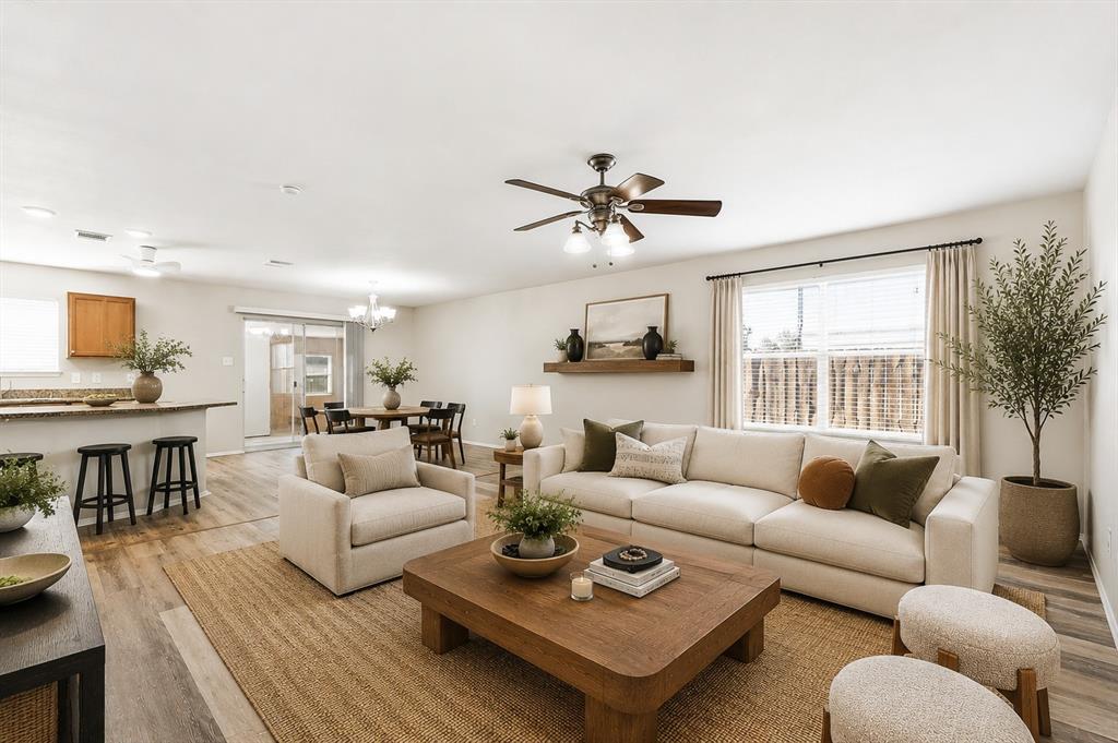 If you’ve been looking for a home that makes everyday life easier while keeping you connected to everything North Fort Worth offers, 2112 Valley Forge Trail is one to see in person. Located in the established Presidio Village, this well-maintained single-story home delivers comfort, flexibility, and a layout that adapts to the way you live.

Natural light fills the open living spaces, where stylish flooring and a thoughtful flow create a warm, welcoming feel from the moment you step inside. The kitchen anchors the home—perfect for weekday routines and weekend gatherings—with granite countertops, generous cabinetry, a pantry, and newer appliances that connect seamlessly to the living and dining areas.

The bonus here is versatility. A climate-controlled flex space adds valuable room beyond the recorded square footage—ideal for working from home, a workout space, playroom, hobby room, or second lounge. Three spacious bedrooms provide comfort and privacy, including a primary suite with an ensuite bath and walk-in closet.

Out back, an extended patio invites outdoor dining, relaxed evenings, and easy entertaining. Whether hosting friends or unwinding after a long day, the backyard feels usable and inviting.

Just minutes from Alliance Town Center, dining, and major commuting routes including I-35, this home balances neighborhood living with everyday convenience. Move-in ready and welcoming cash, FHA, VA, and conventional financing, this is a home that fits real life—and one that’s increasingly hard to find in this location. Schedule your private showing and see how it feels to live here.