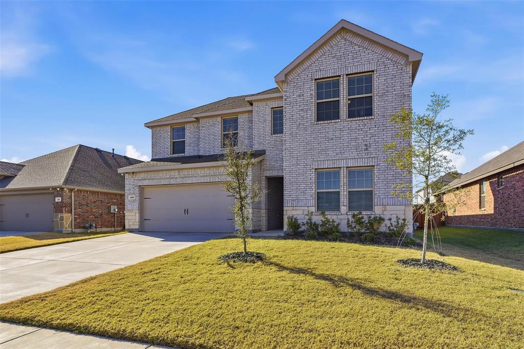 LOW ASSUMABLE rate FHA available! Washer, Dryer & Fridge Conveys with Sale! Experience the pinnacle of modern living with this stunning 4-BE, 3-BA Masterpiece blending tasteful design with functional luxury. Sophisticated Interior & Design throughout. Chef-inspired kitchen featuring sleek granite countertops, a large separate pantry & breakfast bar that seamlessly flows into expansive great room, anchored by an upgraded fireplace that serves as a sophisticated focal point. Durable and stylish luxury vinyl plank flooring and upgraded stair railings elevate the modern aesthetic. Thoughtfully designed layout includes spacious bedrooms all with generous walk-in closets. Massive loft game room upstairs ideal for media center, gym or retreat. Garage boasts new professional-grade epoxy floors. Plus, Programmable LED Trim Lighting on the outside front of home. Small-town peace with resort-style fun. Residents have exclusive access to a sprawling amenity center with pools, cabanas, splash pad, trails and lakeside entertainment lawns. This home offers the best of Caddo Mills in a community that feels like a permanent vacation.