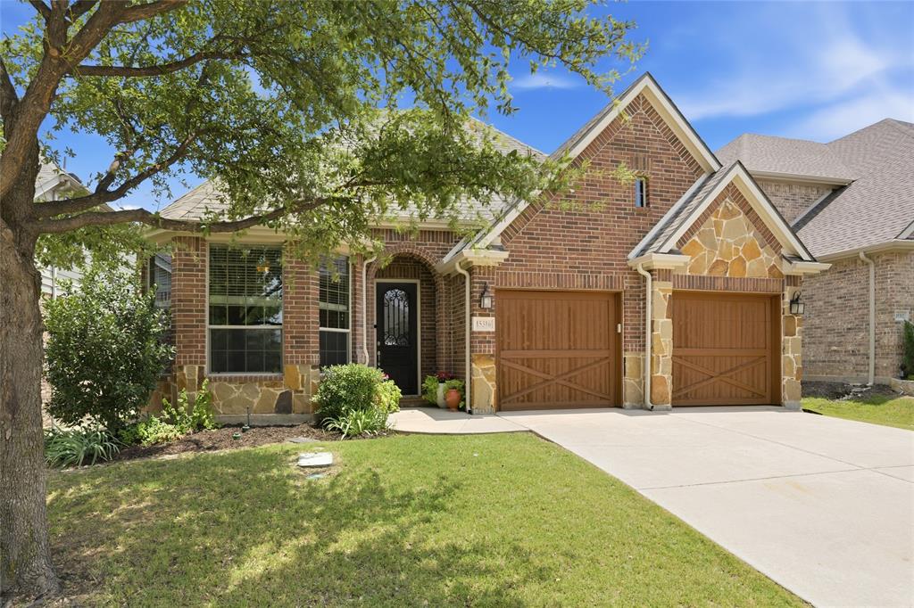 Gorgeous move-in ready one-story home featuring custom finished wood flooring throughout the main living areas, home office, and primary suite. Thoughtfully designed for both everyday living and entertaining, the functional floor plan offers separate living and family rooms—ideal for a playroom, media space, or flexible gathering areas. The spacious kitchen boasts stainless steel appliances, abundant cabinetry, generous counter space, and an open layout that flows seamlessly into the main living areas, making it perfect for hosting family and friends.  
Privately situated apart from the secondary bedrooms, the primary suite offers a relaxing retreat with an en-suite bath featuring a soaking tub, separate shower, and ample space to unwind. Just off the welcoming foyer, a bright, private home office provides the ideal setting for remote work or study.  Step outside to a large, fenced backyard with plenty of room for outdoor games, pets, gardening, or simply relaxing on beautiful Texas evenings.  Located in the desirable Seventeen Lakes community, residents enjoy picturesque lake views, scenic green spaces, walking and biking trails, and exceptional neighborhood amenities, including an amenity center with picnic areas, grills, restrooms, two resort-style swimming pools, a splash pad, and two playgrounds. Served by highly acclaimed Northwest ISD, this home offers an outstanding combination of comfort, convenience, and community.
