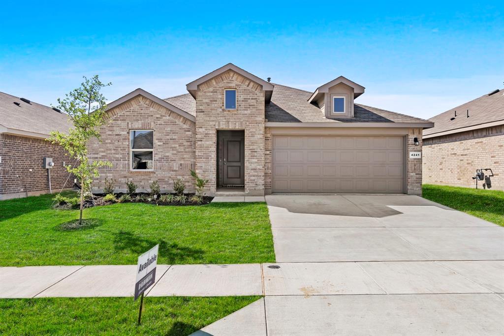 5% lender incentive offered with the use of the seller’s in-house lender, Homeward Mortgage! Incentive may be used towards buyer closing costs and or rate buy-down, subject to lender approval and buyer qualification.
*The Justin is a single story, approx. 1,875 sq. ft, home offering 4 bedrooms and 2 baths. This home features a long entryway leading into the open-concept kitchen, dining, and living space. The kitchen overlooks the living room and features granite countertops, stainless steel appliances with gas cooking range, a large kitchen island, and a corner walk-in pantry. With the three secondary bedrooms at the front of the home, the main bedroom is located at the back of the home, just off the living room. The private main bedroom features an ensuite bathroom complete with a huge walk in closet and large walk-in shower with ceramic tile surround. The Justin comes with a covered rear patio giving view to the professionally irrigated and landscaped yard. Additional features include tankless water heater; Ceramic tile flooring at Entry, Kitchen, Living Room, Utility and Bathrooms; and full yard sod, landscaping and irrigation. The Justin includes our HOME IS CONNECTED base package. Using one central hub that talks to all the devices in your home, you can control the lights, thermostat and locks, all from your cellular device.