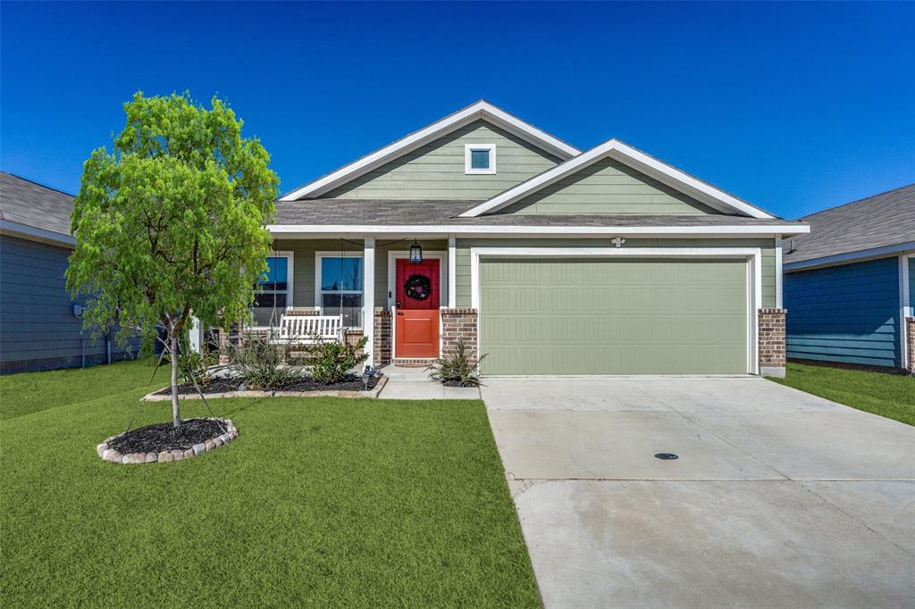 Here is your chance to own a three year old home in the highly desirable community of Bridgewater.  This cozy home is designed for both comfort and style. Featuring an open floor plan, the living, dining, and kitchen areas flow seamlessly, creating an inviting space perfect for everyday living and entertaining. Clean lines, contemporary finishes, and abundant natural light enhance the home’s modern appeal. Recent updates include all new interior door handles throughout, upgraded lights with dimmer switches, ceiling fans, kitchen sink faucet and much more. Enjoy the evenings on your cozy front porch swing watching the kids ride their bikes.   Endless amenities include swimming pool, fitness center, walking, biking trails and much more.  This home has been very gently lived in and is move-in ready!
