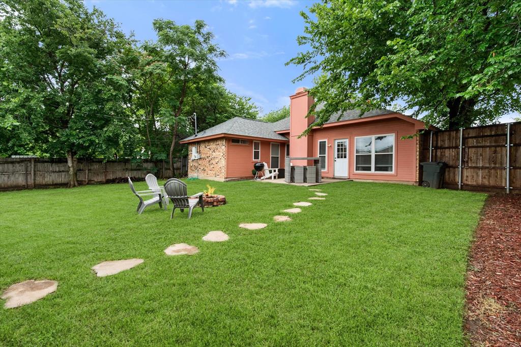 Discover the charm of this delightful 3-bedroom, 2-bath home in peaceful Saddle Hills. Just minutes from Lockheed and the Naval Air Station Joint Reserve Base, Fort Worth (formerly Carswell). This home has a 2-car garage and a cozy wood-burning fireplace, perfect for relaxing evenings. The bright, clean interior features three comfortable bedrooms and two well-appointed baths. Step outside to a private backyard oasis with a fire pit, a spacious patio, and mature trees, creating a serene escape. This adorable, well-maintained home is a true sanctuary in a quiet, friendly neighborhood, ready to welcome you home. Enjoy being just a short drive from beautiful Lake Worth and the scenic Fort Worth Nature Center & Refuge, where you can explore hiking trails, wildlife, and peaceful outdoor beauty. Downtown Fort Worth and Dallas Fort Worth International Airport are also just a short drive away, perfectly positioning you to enjoy all the convenience and excitement this area has to offer.