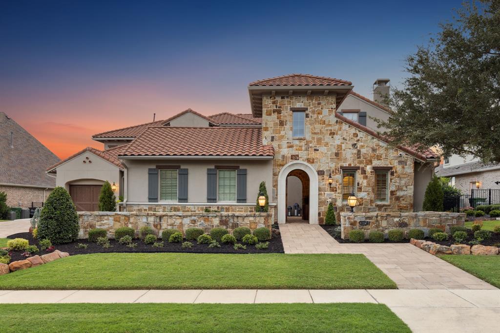 ABSOLUTE PERFECTION in Gentle Creek Golf Club located on the 2nd hole. Enter into the courtyard featuring private patio with fireplace, full bed & bath casita. Main house features extensive hardwood floors, elegant formal living & dining room with fireplace & sliders accessing back patio. Large kitchen features new Monogram appliances, double ovens, gas cooktop with griddle, large island with seating & upper glass cabinets with lighting. Space opens up to cozy breakfast nook with fireplace & spacious family room. Primary suite has seating area with fireplace, bead board ceiling accents, spa like bath with dual vanities, walk-in shower, soaking tub & large walk-in closet. Upstairs features oversized media & game rooms with balcony patio overlooking golf course & 3 bedrooms with 3 full baths. Backyard is a DREAM-pool & spa, turf putting green, firepit, covered patio! Custom throughout including motorized shades & drapes, designer lighting, whole house security & sound, generator & more!