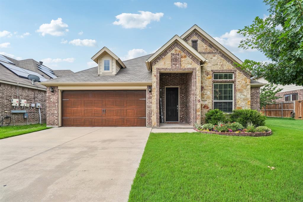 Welcome to this beautifully updated, move-in-ready home in the highly sought-after Marine Creek Ranch community. Backing to a peaceful greenbelt, this meticulously maintained home offers the perfect blend of style, comfort, and convenience.

Inside, you’ll find luxury vinyl plank flooring, updated lighting, designer accent walls, and multiple custom feature walls that add character and warmth throughout the home. The open-concept layout seamlessly connects the spacious living room, dining area, and kitchen, creating an ideal space for both everyday living and entertaining.
This versatile floor plan features 3 bedrooms plus a dedicated office that can easily serve as a 4th bedroom if desired. The split-bedroom design provides added privacy for the primary suite, while the secondary bedrooms are thoughtfully positioned on the opposite side of the home.
The kitchen overlooks the living area, making it easy to stay connected with family and guests. Additional upgrades include a Google Nest smart home system and an extended covered patio, perfect for relaxing or entertaining while enjoying the spacious backyard and greenbelt views with no direct rear neighbors.

Residents of Marine Creek Ranch enjoy exceptional community amenities, including a clubhouse, community pools, playgrounds, scenic walking and jogging trails, and a beautiful lake with private access—all with low HOA fees.
Conveniently located near Marine Creek Lake Park, just 8 miles from Naval Air Station Joint Reserve Base Fort Worth, and offering quick access to Loop 820, I-35W, downtown Fort Worth, shopping, dining, the Fort Worth Stockyards, and major employment centers including BNSF Railway.
This immaculate turnkey home offers the upgrades, location, and lifestyle today’s buyers are looking for.