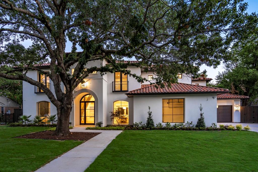 The latest new construction project by NB Group in the heart of Preston Hollow. This modern California style home features a gorgeous stucco exterior w Spanish tile roof + a flexible floor plan to meet the needs of today's buyer. Open floor plan with tall ceilings measuring 11-22 ft with numerous windows that bathe the home in natural light. Ideal layout features both the owner's suite + a guest room on the 1st floor, along with open kitchen, breakfast nook + living room, main level media room, home office + formal dining room. The 2nd floor has 4 add'l guest suites, each complete with private baths + walk-in closets, a spacious game room + add'l flex room that could be used as a gym. Designer finishes + incredible engineering come together for this spectacular offering. Ideally situated with easy access to Dallas' best private schools, main travel arteries + all the shopping + dining that Preston Hollow has to offer. Agents: See Private Remarks for add'l info.