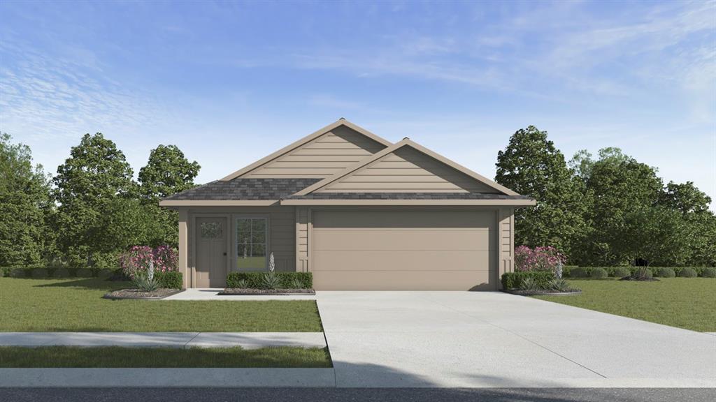 NEW! This thoughtfully designed home offers a seamless blend of style and practicality, catering to the demands of contemporary living. Its striking exterior, featuring architecturally designed elevations and divided light windows, creates a captivating first impression. A welcoming covered porch leads to a raised panel fiberglass insulated front door, with customizable decorative options available.

Stepping inside, a spacious foyer unfolds into the rest of the home. The heart of the home is a modern kitchen, boasting 30” cabinets with hidden hinges, elegant granite or quartz countertops, and sleek stainless-steel appliances. A built-in sink, dishwasher, and generous pantry ensure effortless functionality.

The primary suite provides a tranquil retreat, complete with an adjoining bathroom designed for ultimate convenience. An elongated vanity with a single sink and non-framed mirror, coupled with a spacious walk-in shower and closet, elevates the daily routine. Laminate wood plank flooring in living areas and plush ½” carpet in bedrooms create a comfortable and inviting atmosphere.

Enhancing the home's appeal are integrated smart home features and an innovative tech package, providing modern convenience at your fingertips. The architecturally designed elevation, along with the front-facing garage featuring decorative hardware, adds to the curb appeal. This plan offers a perfect balance of comfort and cutting-edge technology.
