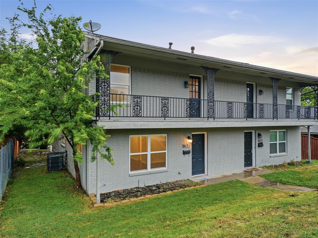 Come check out this incredible duplex located in one of the hottest and fastest growing areas in DFW. Right off of Ferguson road, this is a straight shot to downtown Dallas and will continue to appreciate. Each side is a 3 bed, 1 and a half bath, and full 2 car garage. 8123 has been recently renovated in 2024 with a new fence, new stainless steel appliances, updated garage, and is currently tenant occupied at 1,800 per month.   There is also a clause in the current owners lease to terminate their lease agreement within 30 days upon sale. 8121 is occupied at 2,000 per month. Recent updates to this unit include new paint, new light fixtures and ceiling fans, and added recessed lighting.  This property is perfect for the investor looking to buy for appreciation or a house hacker looking to owner occupy the vacant unit and offset their mortgage cost. DO NOT DISTURB TENANTS IN 8123. SHOWING ON THAT UNIT WILL BE COMPLETED WITH EXECUTED OFFER.