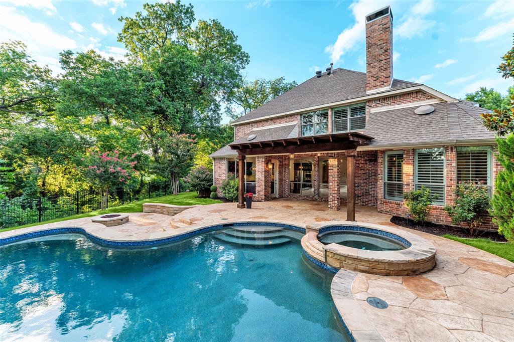 Some homes offer a place to live. Others offer a lifestyle. Welcome to 8321 Turtleback Court. Perfectly positioned on a quiet cul-de-sac beside a scenic greenbelt in the highly sought-after Cascades of Stonebridge Ranch, this beautifully updated Highland Home offers the perfect blend of luxury, comfort and everyday living. Located within Frisco ISD, residents enjoy one of North Texas' premier master-planned communities featuring miles of hike and bike trails, lakes, parks, tennis and pickleball courts, resort-style pools, fitness amenities and two championship golf courses. Spanning over 4,000 square feet, the thoughtfully designed floor plan features five bedrooms, four full baths, a desirable first-floor secondary bedroom, spacious game and media rooms, beautifully remodeled secondary bathrooms and a three-car swing garage. Rich hardwood floors, plantation shutters, electric shades and a dramatic sweeping staircase create timeless elegance throughout. The chef's kitchen showcases granite countertops, a large center island, double ovens and a gas cooktop, opening seamlessly to the family room where expansive windows frame tranquil backyard views. The private owner's retreat overlooks the backyard and features a spa-inspired bath with jetted tub and a custom-designed closet system. French doors from the dining room open to a charming side patio overlooking the greenbelt, offering the perfect setting for morning coffee or evening wine. Outside, the backyard is nothing short of spectacular. A stunning new Riverbend pool, expansive stone patio, firepit and natural gas grill hookup create an exceptional outdoor living experience designed for entertaining and relaxing year-round. This is more than a beautiful home—it's the Stonebridge Ranch lifestyle at its very best.