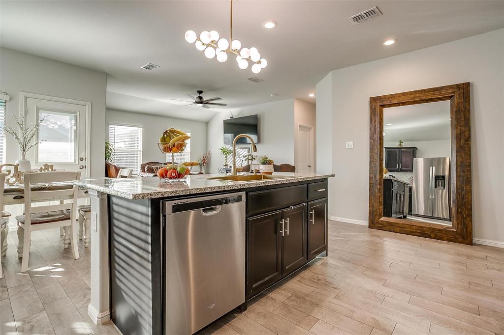COME AND SEE THIS 2020 BUILT DR HORTON HOME IN A MODERN SUBDIVISION IN WEST FORT WORTH! FEATURING 4 BED , 2 BATH, MODERN LIGHTING, AND AN OPEN CONCEPT KITCHEN WITH A LARGE ISLAND WITH GRANITE COUNTERTOPS. TILE FLOORING IN THE LIVING AND KITCHEN WITH CARPET IN THE BEDROOMS. SPACIOUS BACKYARD WITH A SWINGSET THAT WILL STAY WITH THE HOUSE. LOCATED 8.5 MILES FROM DICKIES ARENA, 10 MILES FROM DOWNTOWN FORT WORTH, 15 MILES FROM THE HISTORICAL STOCKYARDS. SCHEDULE YOUR SHOWINGS AND BRING YOUR OFFERS!