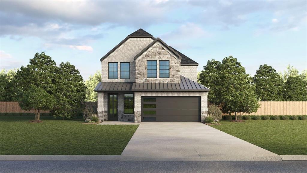 The Hanna is one of our beautiful two-story floor-plans available in our Royal Court Community.

A spacious covered front porch as a standout feature, providing a beautiful entry into an open concept living area that creates a seamless flow between the island kitchen, dining, and living spaces, perfect for family activities and entertaining. The kitchen features built in stainless steel appliances, ample counter space, and a spacious pantry.

The primary bedroom, located downstairs, features an en-suite bathroom and spacious walk-in closet. while three secondary bedrooms upstairs with game-room. A covered patio provides a perfect space to relax outdoors. This practical design combined with modern amenities creates a comfortable and welcoming home.

Photos shown here may not depict the specified home and features. Elevations, exterior and interior colors, options, available upgrades that require an additional charge, and standard features will vary in each community and subject change without notice. Call for details.