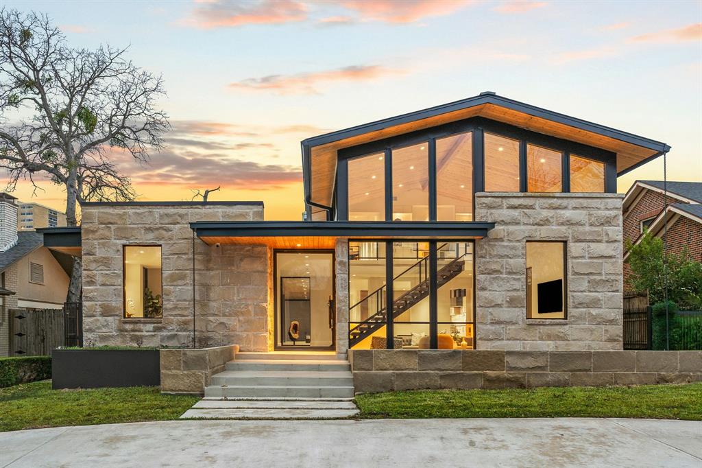 Regional modern new construction by architect Will Clinton, built by Knox Built construction. Nestled near Turtle Creek and Oak Lawn, this 4,053sf residence offers 3 bedrooms and 3.5 baths. The thoughtful floor plan is perfect for everyday living and entertaining, with tons of natural light. The home features luxury finishes throughout and “pin drop quiet” construction. The first floor offers a formal dining and sunken living room with a gas fireplace. The home's gourmet kitchen includes a stunning waterfall island, a SubZero side-by-side refrigerator and freezer and full-size wine fridge. Plus Wolf range and double ovens, two Cove dishwashers and a wet bar with an ice maker. Generous downstairs primary suite includes a spacious spa-like bath retreat with steam shower, soaking tub and separate water closets, as well as a large walk-in custom closet. The primary overlooks the private backyard, which boasts a heated pool, fire pit and space for outdoor living and dining. A floating steel staircase leads you to the spacious second floor, where an office and two secondary bedrooms with en suite baths await. The home also includes a spacious laundry room, Generac generator, an oversized 2-car garage, and so much more. Conveniently located near Love Field, the Park Cities and Downtown Dallas.