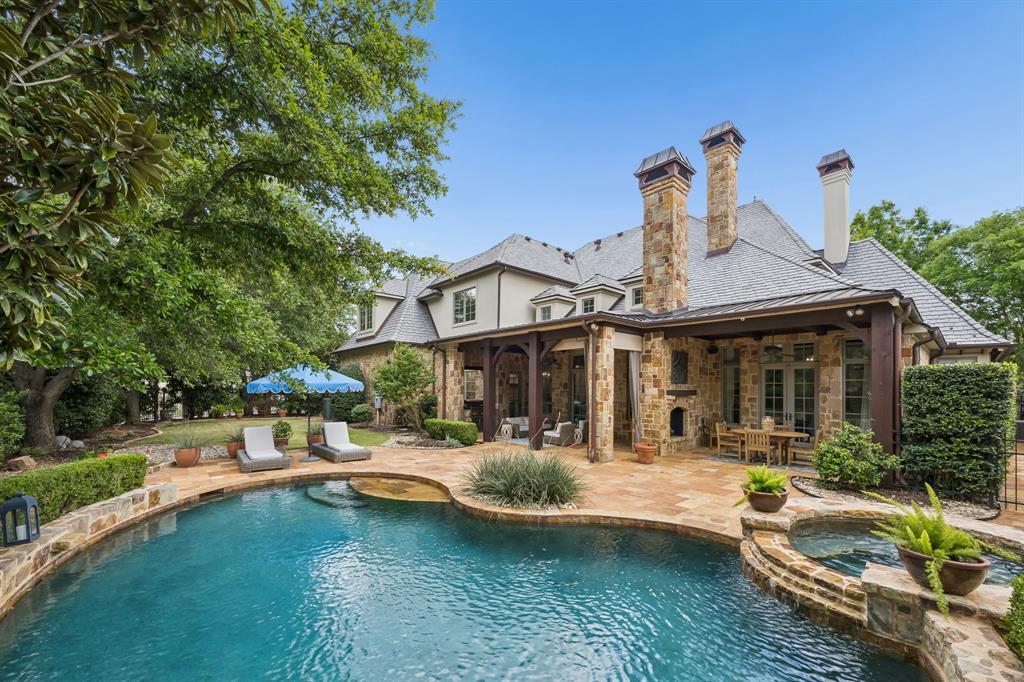 Nestled on a beautifully maintained lot, this stunning residence at 8000 Trading Post offers the perfect blend of elegance , comfort, and functionality . Built in 2006, the home features approximately 4,786 square feet of thoughtfully designed living space with exceptional updates throughout. The beautifully updated kitchen serves as the heart of this home , showcasing modern finishes , ample workspace, and an inviting layout for both everyday living and entertaining . The spacious primary suite features a recently updated spa-inspired bathroom designed for relaxation and luxury. With two bedrooms conveniently located downstairs, the floor plan offers flexibility and comfort for guests and multi-generational living. Expansive living areas, abundant natural light, and tasteful details throughout a warm and welcoming atmosphere. Step outside to your private backyard retreat complete with a sparkling pool, perfect for entertaining or enjoying peaceful evenings at home. This very pretty property combines timeless style with modern updates in a highly desirable setting.