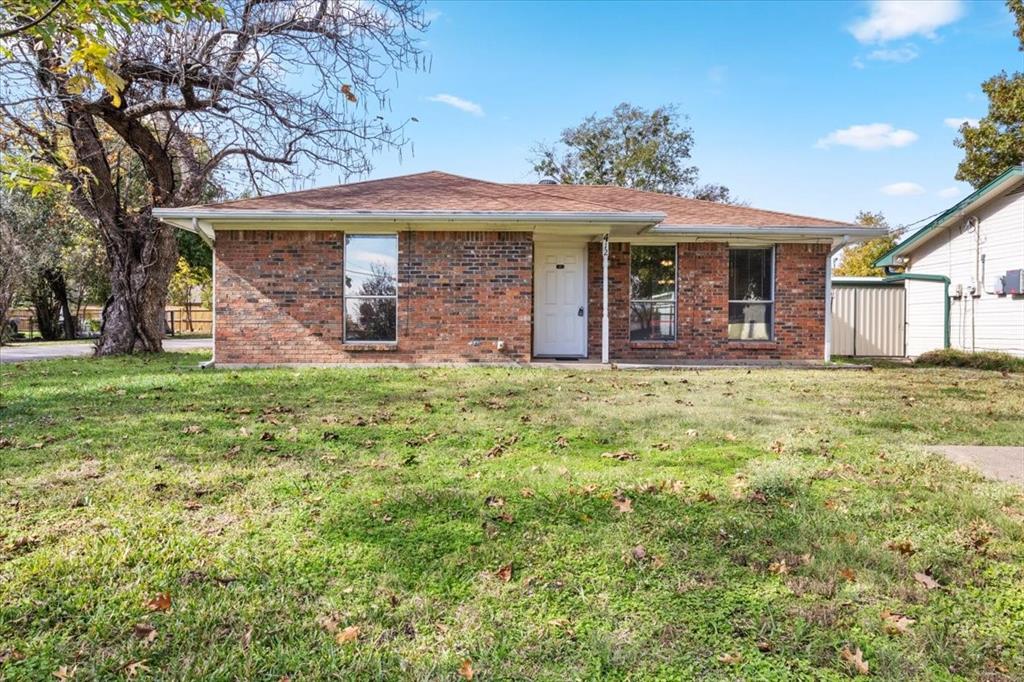 Super cute, single story two bedroom home! Step inside to an expansive Living Room with a ceiling fan and plush carpet! Neutral painted walls! This space flows open to the Eat in Breakfast Nook with easy to maintain tile floors! The Kitchen is adorned with built in cabinets, sink, dishwasher and an electric range! There is a Primary Bedroom that is nicely sized plus a Guest Bedroom! The full bathroom is complete with a garden tub and sink with a counter area! Open backyard on a large large with a huge mature tree that the kids will love to climb and explore! Detached carport with space for multiple vehicles! Great location on a CORNER LOT! MOVE IN READY!