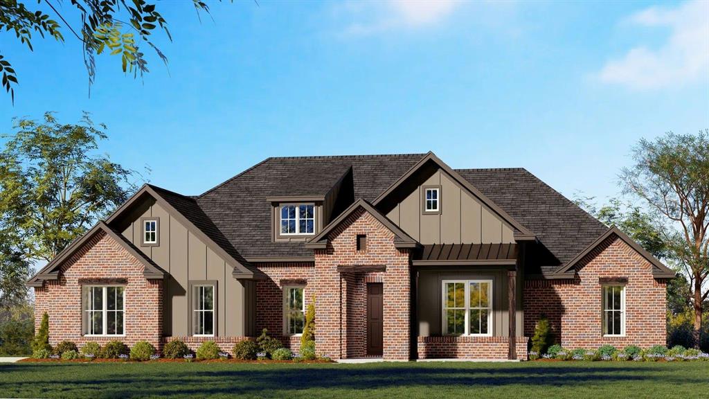 MLS# 21267690 - Built by Risewell Homes - Jul 2026 completion! ~ This spacious and well-designed home in Red Oak offers the perfect balance of comfort and functionality, featuring five bedrooms, three full baths, and a 3-car garage. The open-concept layout centers around a large family room with an electric fireplace, seamlessly connecting to the kitchen and dining nook for easy everyday living and entertaining. The private primary suite is tucked away on its own side of the home with a spacious bath and walk-in closet. Three additional bedrooms are positioned along the opposite side of the home with convenient access to a nearby full bath, while a fifth bedroom sits near the entry at the front of the home, offering flexibility for a home office or guest space. A centrally located powder bath also sits just off the main living areas for easy guest use. A covered patio, welcoming front porch, utility room, and ample storage complete this inviting home.