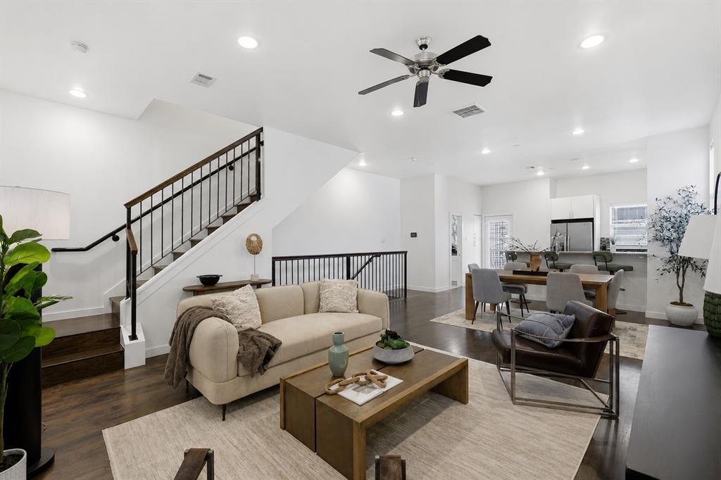 This three-bedroom, two-and-a-half-bathroom condo is located on Ross Avenue in Dallas, situated within one of the city's established urban corridors with access to dining, cultural venues, and major transportation routes throughout the metroplex. The interior features an open layout that connects the main living areas, providing a floor plan suited to both daily use and hosting guests. The living spaces flow into one another without hard separations, allowing flexibility in how the rooms are arranged and used throughout the day. The kitchen is centrally positioned within the home, serving as a functional space for meal preparation and casual gathering. It connects directly to the main living area, keeping cooking and socializing in close proximity. The upper level houses the primary bedroom, which includes a private bathroom with its own fixtures and entry, separating it from the shared spaces below. Two additional bedrooms occupy the same level, each capable of serving as guest rooms, a home office, or a secondary living space depending on the owner's needs. A half bathroom is located on the main level, providing a dedicated restroom for guests without requiring access to the upper-floor bedrooms. The property is positioned near restaurants, retail, and cultural destinations along the Ross Avenue corridor, with connections to Downtown Dallas and surrounding areas of the metroplex accessible via nearby roadways. Location seals the deal. Positioned in one of the city's most dynamic corridors, you are surrounded by acclaimed restaurants, cultural landmarks, and effortless connectivity to everything the metroplex offers. Walking out your front door feels like stepping onto a stage already set for adventure. Condos offering this combination of polish and prime positioning move quickly. Schedule your private tour today and experience what living here truly feels like.