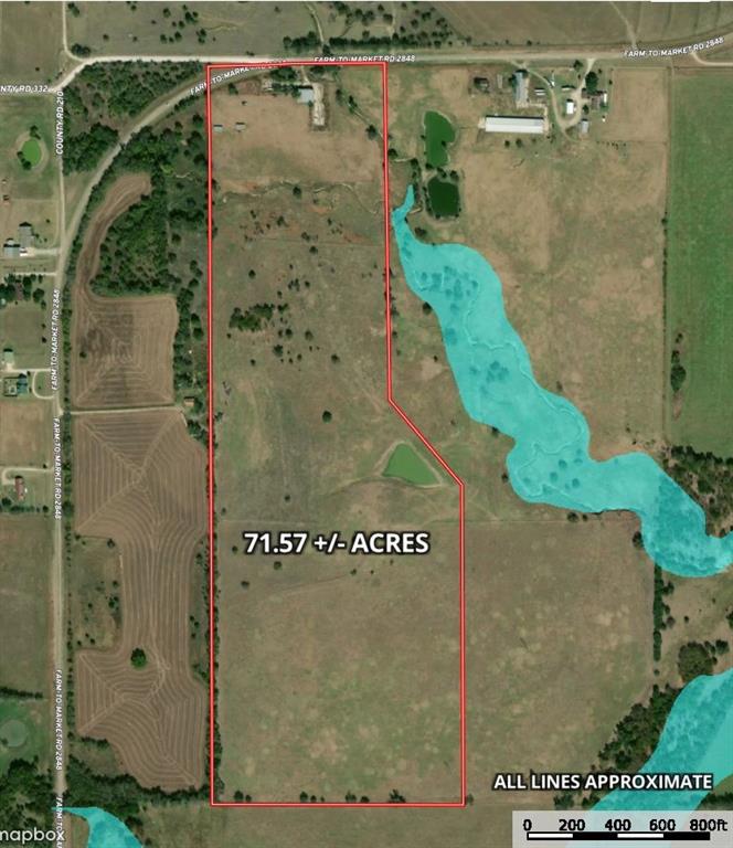This amazing property is conveniently located near I35 and Valley View but is still the perfect secluded spot for your dream farm and ranch.  Property is approximately 71.57 acres and has plenty of room for grazing and or crop or hay production.   There is a nice tank on the property as well.